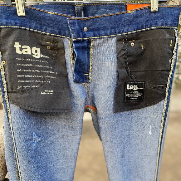 NW Tag+Jeans 🇺🇸 Made Distressed Skinny, Sz 30/34 - Picture 12 of 13
